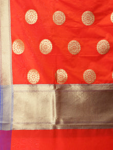 Banarasi Kanni Silk Dupatta With Zari Work - Red & Gold - D04170881