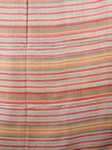 Yellow White Red Pure Wool Reversible Lining Weaved Cashmere Stole from Kashmir - S6317118