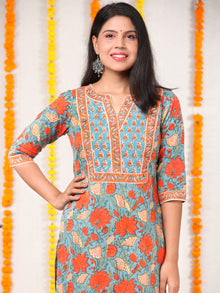 Utsav Ambar - Set of Kurta Salwar Pants & Kota Doria Dupatta - KS10A2570D