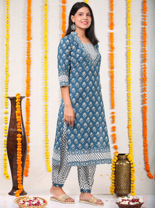 Utsav Isha - Set of Kurta Salwar Pants & Dupatta - KS60G2557D