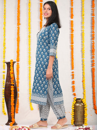 Utsav Isha - Set of Kurta Salwar Pants & Dupatta - KS60G2557D