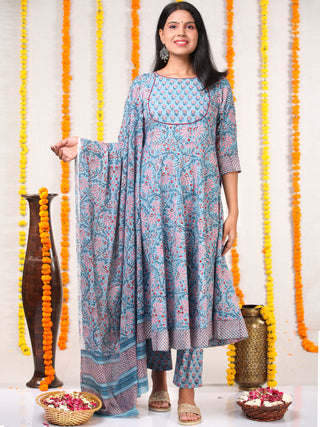 Utsav Amna - Anakarli Kurta Pants & Dupatta - KS16A2577D