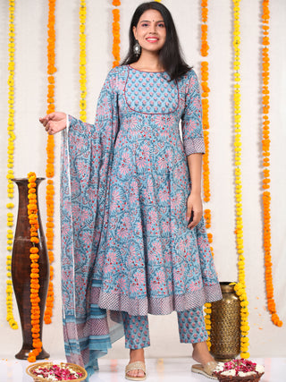 Utsav Amna - Anakarli Kurta Pants & Dupatta - KS16A2577D