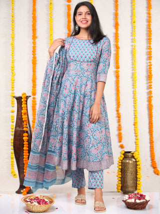 Utsav Amna - Anakarli Kurta Pants & Dupatta - KS16A2577D