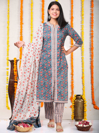 Utsav Noor - Set of Kurta Pants & Dupatta - KS78B2576D