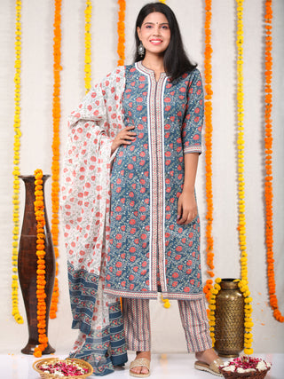 Utsav Noor - Set of Kurta Pants & Dupatta - KS78B2576D