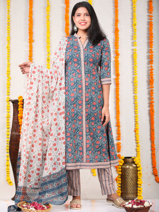 Utsav Miral - Anakarli Kurta Pants & Dupatta - KS15A2576D