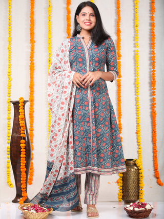 Utsav Miral - Anakarli Kurta Pants & Dupatta - KS15A2576D