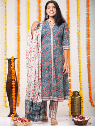 Utsav Miral - Anakarli Kurta Pants & Dupatta - KS15A2576D