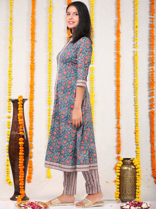 Utsav Miral - Anakarli Kurta Pants & Dupatta - KS15A2576D