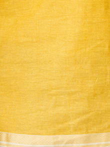 Mustard Yellow South Handloom Cotton Top With  Zari Border - T45FXXX
