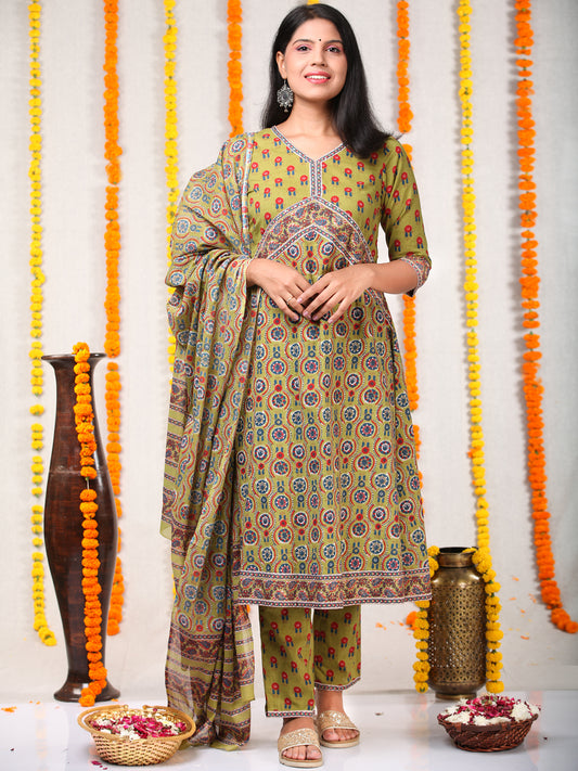 Utsav Kamna - Anakarli Kurta Pants & Dupatta - KS18A2571D