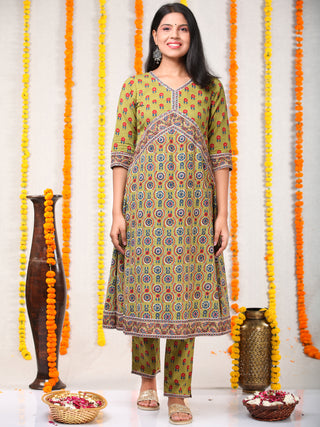 Utsav Kamna - Anakarli Kurta Pants & Dupatta - KS18A2571D
