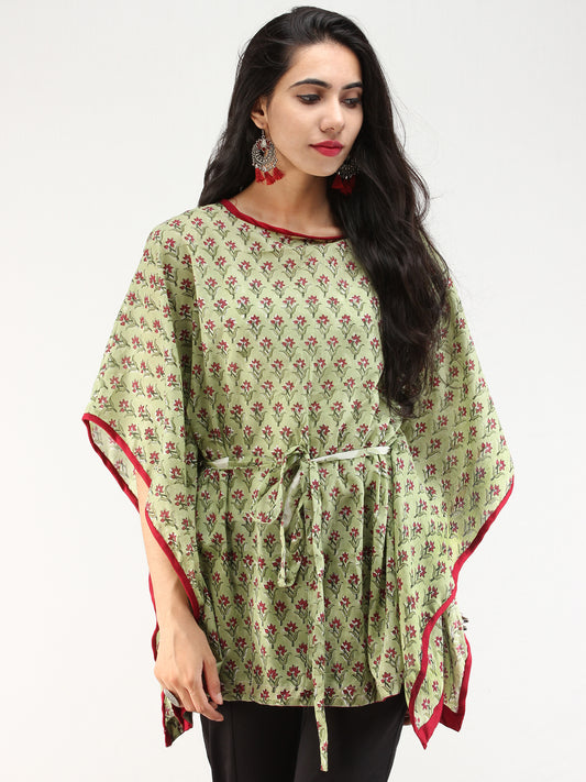 Rangrez Gul - Kaftan Cotton Top - T72F2233