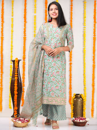 Utsav Gulshan - Kurta Palazzo & Kota Doria Dupatta - KS05A2565D