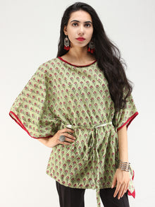 Rangrez Gul - Kaftan Cotton Top - T72F2233