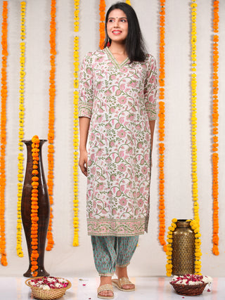 Utsav Gulfaam - Kurta Salwar Pants & Kota Doria Dupatta - KS06A2564D