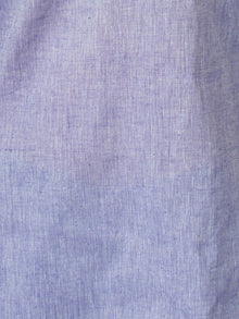 Steel Blue South Handloom Cotton Top With  Zari Border - T47FXXX