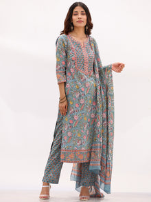 Megha Jhalak Set Of Kurta Pant Kota Dupatta