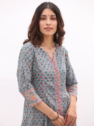 Megha Mehreen Set Of Flared Kurta Pant Dupatta