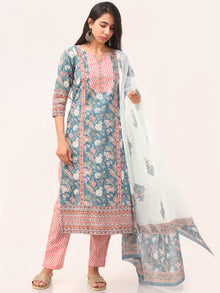 Sanjh Andaz Set Of Kurta Pant Dupatta