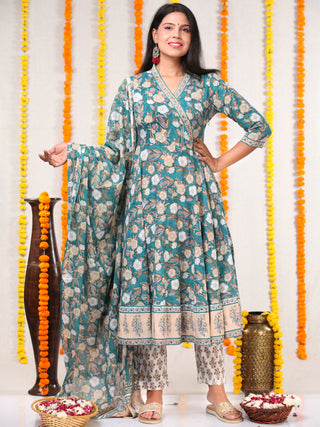 Utsav Farah - Anakarli Kurta Pants & Dupatta - KS17A2560D