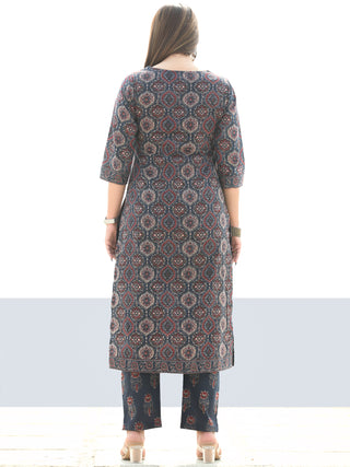 Utsav Shifat - Ajrakh Kurta Pants & Dupatta - KS21A2582D
