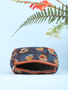 Indigo Mustard Hand Block Printed Utility Bag - B1612