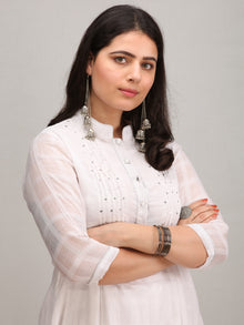Noor Firosa - Self Work ALine Kurta Pant Set With Bandhini Dupatta - KS117AXXD1