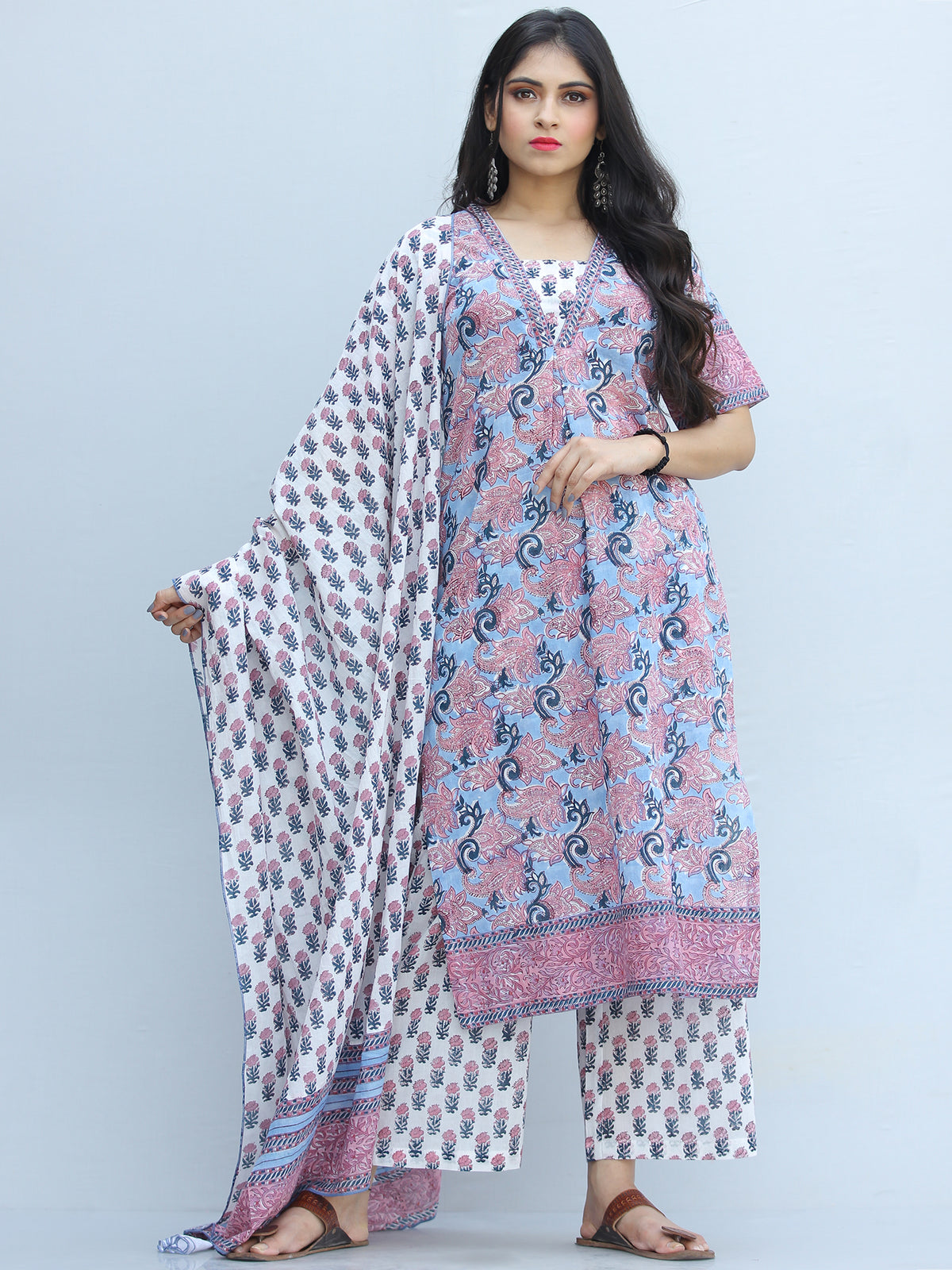 Jashn Emaya - Set of Kurta Palazzo & Dupatta - KS59B2340D
