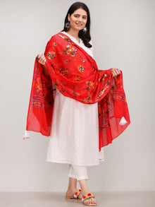 Noor Ejaz - Self Emboss Work ALine Kurta Pant Set With Mirror Work Dupatta - KS116AXXD2
