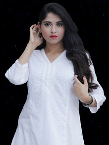 Chandni Madiha - Cotton Kurta Palazzo Set With Kota Dupatta - KS40SFP05WD