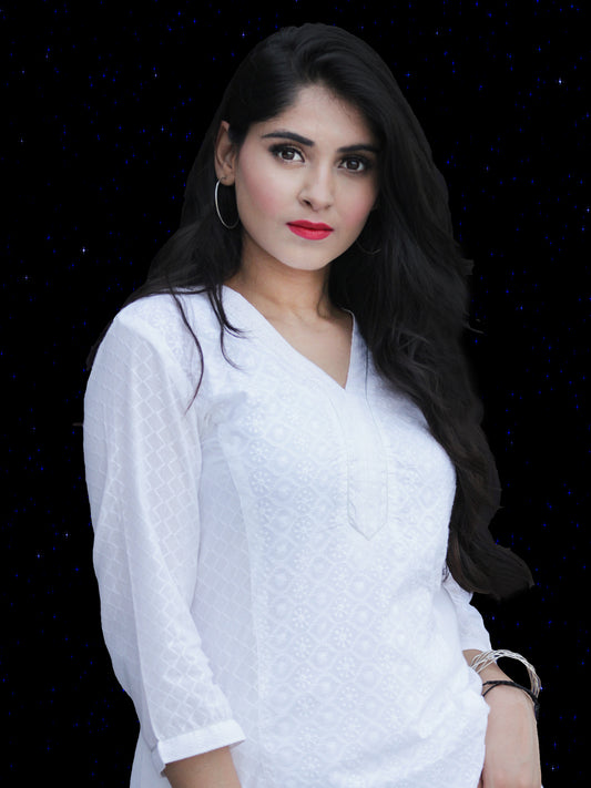 Chandni Madiha - Cotton Straight Kurta - KS40KFP05