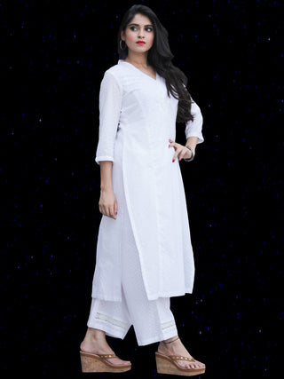 Chandni Madiha - Cotton Straight Kurta Palazzo Set - KS40SFP05