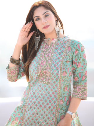 Utsav Gulbagh - Kurta Pants & Kota Doria Dupatta - KS76H2565D