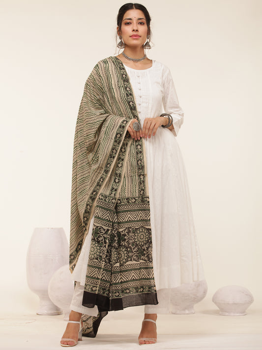 Gulmarg Raima Set Of Anarkali Kurta Pants Dupatta