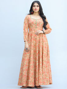 Gulzar Shanza- Urave Cut Flared Long Cotton Dress  - D459F2292