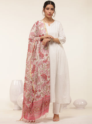 Gulmarg Sania Set Of Anarkali Kurta Pants Dupatta