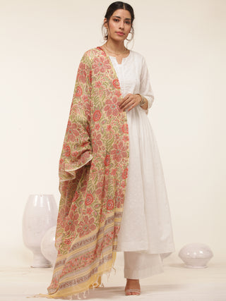 Gulmarg Roheen Set Of Anarkali Kurta Pants Dupatta