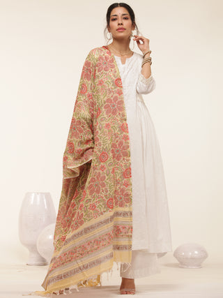 Gulmarg Roheen Set Of Anarkali Kurta Pants Dupatta