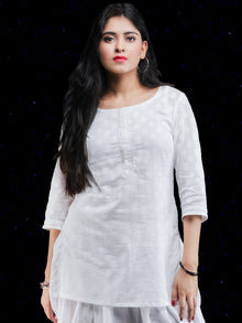 Chandni Safed - Cotton Top Dhoti Pants Dress Set - D451FP06