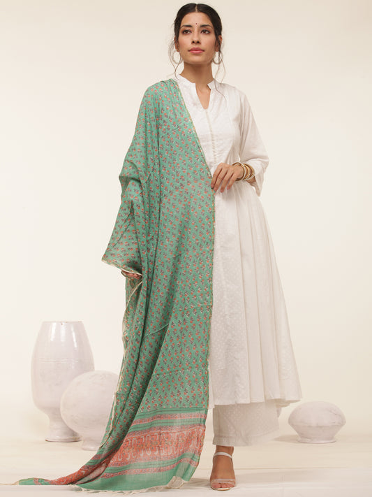 Gulmarg Nagma Set Of Anarkali Kurta Pants Dupatta