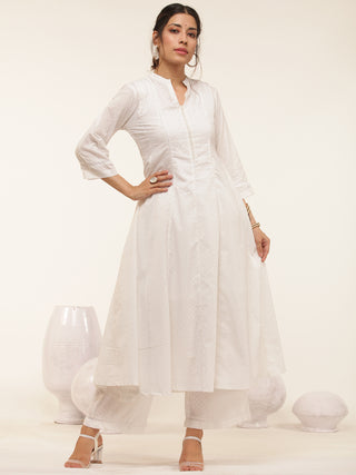 Gulmarg Nagma Set Of Anarkali Kurta Pants Dupatta