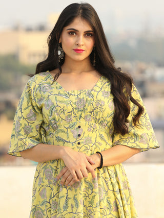 Gulzar Johi - Urave Cut Long Dress With Deep Back - D461F2286