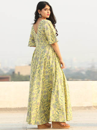 Gulzar Johi - Urave Cut Long Dress With Deep Back - D461F2286