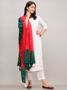 Noor Shafaq -  Self Embroidered Kurta Pant Set With Bandhini Dupatta - KS42BYYD3