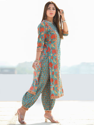 Utsav Samah - Kurta Salwar Pants & Kota Doria Dupatta - KS76D2570D