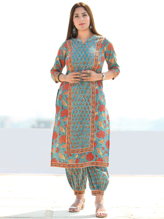 Utsav Samah - Kurta Salwar Pants & Kota Doria Dupatta - KS76D2570D