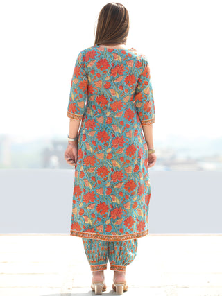 Utsav Samah - Kurta Salwar Pants & Kota Doria Dupatta - KS76D2570D