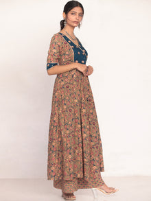 Sanjh Nayab Set Of Anarkali Palazzo Dupatta